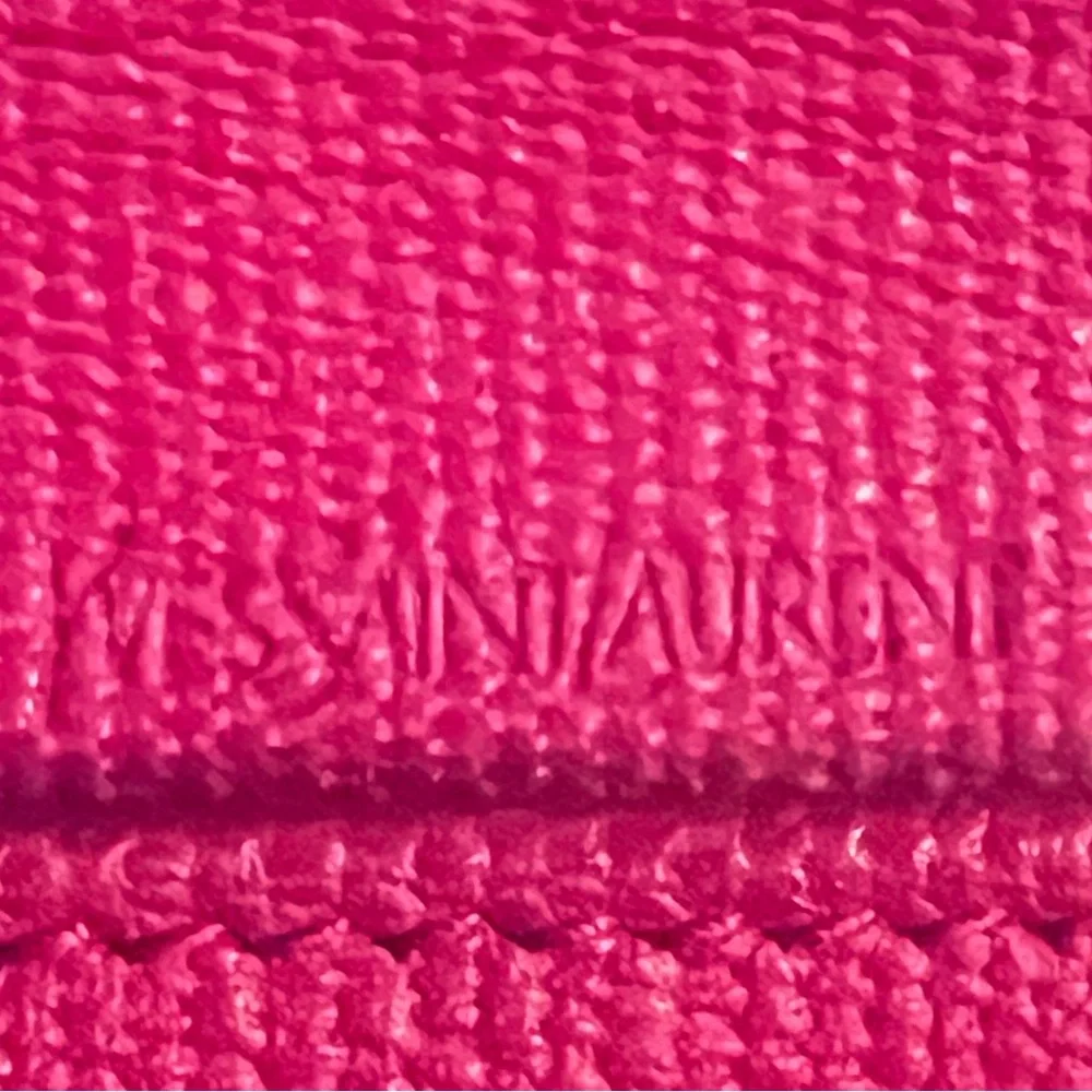 YVES SAINT LAURENT  Y Ligne Calfskin Long Wallet in Red